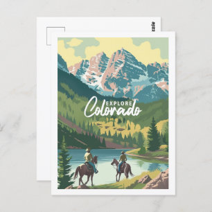 Colorado Verenigde Staten Vintage Beroemde Reispla Briefkaart