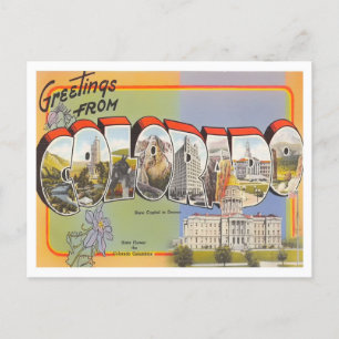 Colorado Vintage Big Letters Briefkaart