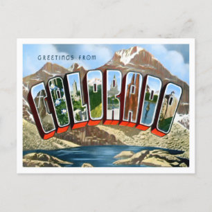 Colorado Vintage Big Letters Briefkaart