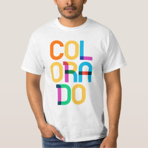 Colorado Vintage Kleurrijke 80s Pop Art Stijl T-shirt