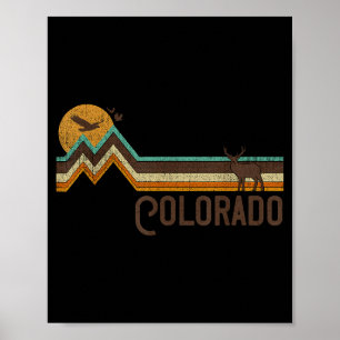 Colorado Vintage Mannen Vrouwen 70s Illustratie Poster