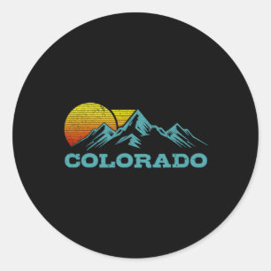Colorado Vintage Souvenir Ronde Sticker