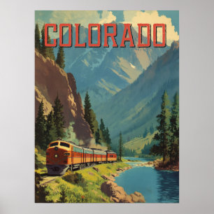 Colorado Vintage Travel Art Poster