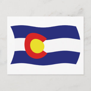 Colorado Vlag Ansichtkaart Briefkaart
