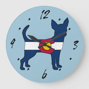 Colorado vlag chihuahua wandklok grote klok
