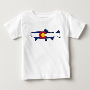 Colorado vlag forel vis baby shirt