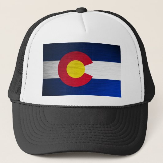 Colorado Vlag geborsteld Trucker Pet (Voorkant)