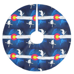 Colorado vlag grune skier vakantie boom rok kerstboom rok