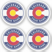 Colorado Vlag icoon Sticker (Voorkant)