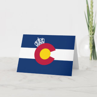 Colorado vlag koninklijke kroon blanco wenskaart kaart