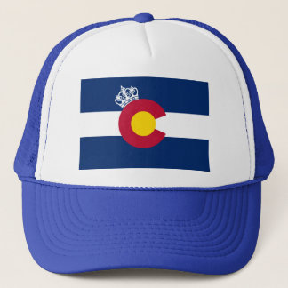 Colorado vlag koninklijke kroon trucker hoed pet