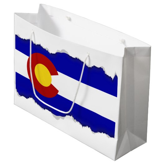 Colorado vlag large cadeauzakje (Voorkant Gekanteld)