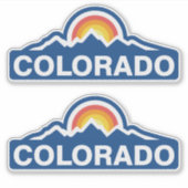 Colorado Vlag Mountain Sticker (Voorkant)