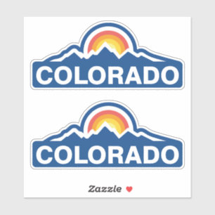 Colorado Vlag Mountain Sticker