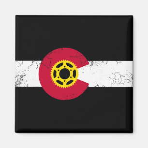 Colorado Vlag Mountainbike Fietsen Rijden Fietsere Magneet