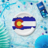 Colorado vlag papieren bordje (Feest)