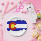 Colorado vlag papieren bordje (Feest)