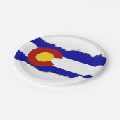 Colorado vlag papieren bordje (Gekanteld)