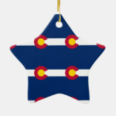 Colorado vlag patroon keramisch ornament (Achterkant)