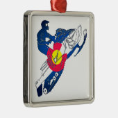 Colorado vlag sneeuwmobiel ornament (Rechts)