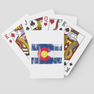 Colorado vlag T Shirt Gift for Men Pokerkaarten