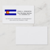 Colorado vlag visitekaartje (Voorkant / Achterkant)