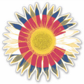 Colorado Vlag Zonnebloem Sticker (Voorkant)