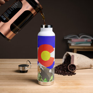 Colorado Water Bottle - Colorado Flag Waterfles