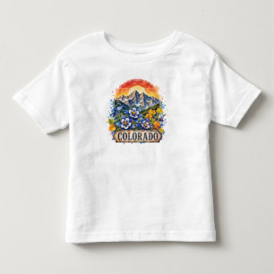 Colorado Watercolor Bergen PNG Staatsontwerp Kinder Shirts