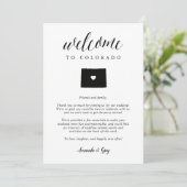 Colorado Wedding Welcome Letter & Itinerary (Staand voorkant)