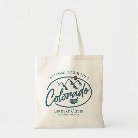 Colorado Wedding Welcome Tote Bag (Voorkant)