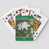 Colorado White Columbine Monogram Pokerkaarten (Achterkant)