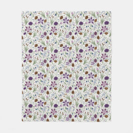 Colorado Wilde Bloemen, Columbine, Pinecones Fleece Deken