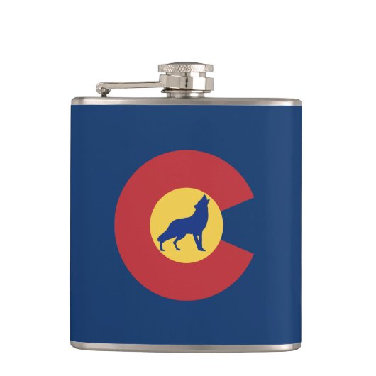 Colorado Wolf Heupfles (Voorkant)