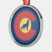 Colorado Wolf Metalen Ornament (Links)