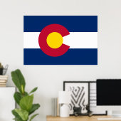 Colorado's vlag poster (Thuiskantoor)