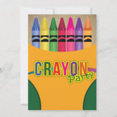 Coloration, invitations de fête d'anniversaire de (Dos)