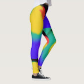 Colorball abstract gele rode rode indigo leggings (Rechts)