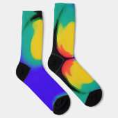 Colorball abstract gele rode rode indigo sokken (Rechts)