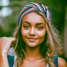 Colorblock Blauwgroen en Pink Striped Summer