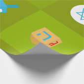 colorblock green hanukkah cadeaupapier (Hoek)