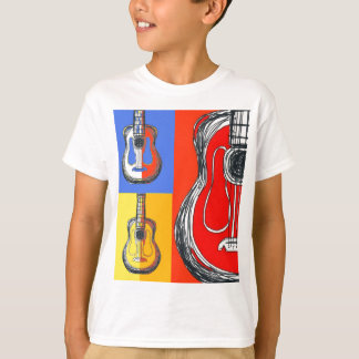 Colorblock Guitars Kinder T-Shirt