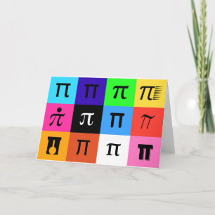 colorblock happy pi day kaart