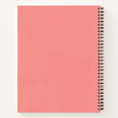 Colorblock Horizontale Streep Roze & sinaasappel Notitieboek (Achterkant)