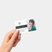 Colorblock Identification Badge Foto en Logo (Handheld)