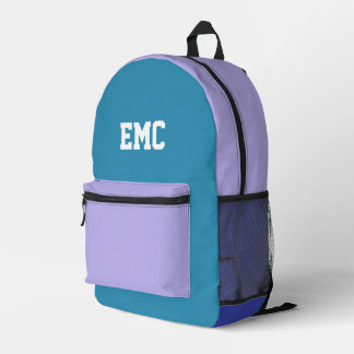 Colorblock monogram gepersonaliseerd bedrukte rugzak