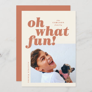 Colorblock Photo Gras Typographie Carte de Noël