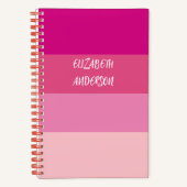ColorBlock Roze Horizontale Streep Notitieboek (Voorkant)