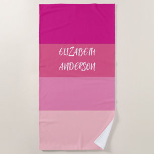 ColorBlock Roze Horizontale Streep Strandlaken