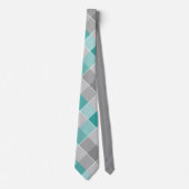 colorblocs plaid aqua gris blanc cravate (Devant)